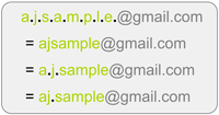 ajsample@gmail.com = a.j.s.a.m.p.l.e.@gmail.com